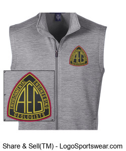 Mens fleece vest (embroidered)gray Design Zoom